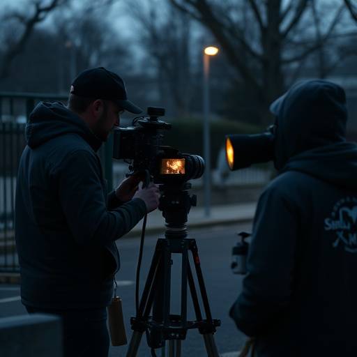 Professional film crew shooting on location - Filming Example